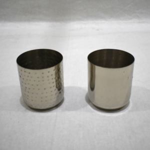 8oz Luxury Stainless Steel Hammered Christmas Home <b>Decoration</b> Eco-friendly Candle Jar Gold Silver Candle Holder - Product Image 2