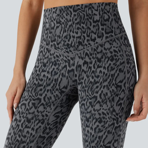 Femmes taille haute serré solide jambes évasées Spandex/Nylon Yoga Leggings-Logo personnalisé Fitness Sportswear évasé femmes Leggings - Product Image 5