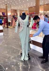 Nouveaux saris prêts à porter avec Koti Chine ensembles de saris élégants pour mariages, festivals et occasions spéciales - Product Image 3