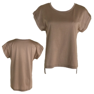 Premium Women Polyester/Cotton V-neck Casual Breathable Plus Size Logo T <b>Shirts</b> Soft Loose Fit Summer Stylish Basic Tee Top - Product Image 1