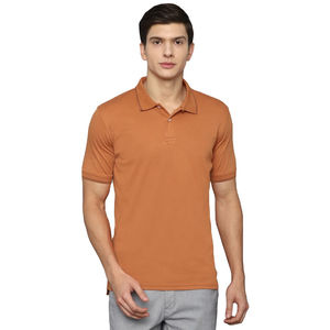 Polo à manches courtes personnalisé pour hommes Polo confortable en tissu tricoté extensible et respirant en coton imprimé anti-boulochage - Product Image 2