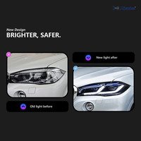 Conjunto de Faros LED Completos con Luces Diurnas LED y Señal de Giro, Lámpara Modificada Compatible con BMW X5 F15 2014-2018, Piezas de Mejora para SUV