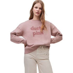 Vente en gros de haute qualité Sweat-shirt à col rond en coton pour femmes Sweat-shirt à col rond en coton imprimé Oem 3d personnalisé pour femmes - Product Image 3