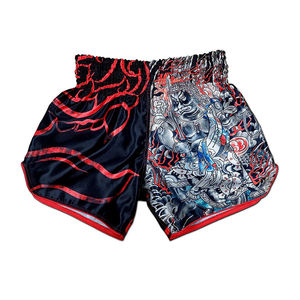 2024 Diseño personalizado Alta calidad Adultos Muay Thai Pantalones cortos de boxeo Sublimación completa Impreso MMA Ropa deportiva Servicios OEM disponibles - Product Image 2
