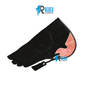 Guantes de Cetrería de Cuero Nobuck Negro Premium 2026 |   Protección de Doble Capa de 35 cm |   Logotipo Personalizado |   Rehex Impex - Product Image 3
