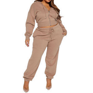 Women Fashion Print Thick Cotton Fleece <b>Zip</b> <b>up</b> Tracksuit Custom Color Purple Heavyweight Oversized <b>Zip</b> <b>up</b> <b>Hoodie</b> and Sweatpants - Product Image 1