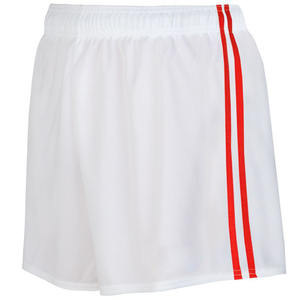 กางเกงขาสั้นผ้าโพลีเอสเตอร์สีดำพิมพ์ซับลิเมชันออกแบบโลโก้ตามสั่งสำหรับผู้ชายผู้หญิง - Product Image 2