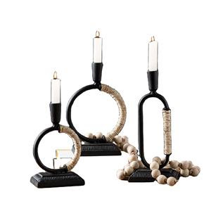 Reliable Manufacturer of Latest Design Premium Quality <b>Candle</b> Holder Table Top MODERN LOOPED TAPER HOLDER <b>SET</b> for Home - Product Image 3