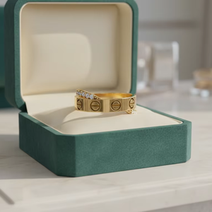 Bague en or 14 carats pour femme avec motif de vis emblématique et diamants naturels, idéale pour les mariages, les fêtes, les anniversaires, les cadeaux romantiques et les célébrations - Product Image 5