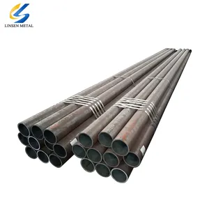 Buenas ventas en el mercado europeo Api 5l X70 X52 Lsaw Pipe Din 2448 St37 Tubo de acero al carbono Tubo sin costura de aceite de gas de petróleo