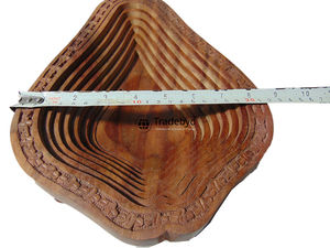 Panier à fruits secs en bois de qualité supérieure moderne, écologique, fait à la main, bol de rangement pour la décoration de la cuisine, Tradebyd - Product Image 2