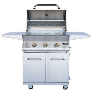 Factory Price Hot Selling <b>Gas</b> <b>BBQ</b> Grill <b>3</b> <b>Burners</b> Inox 304 Outdoor Not Coated <b>BBQ</b> Easily Assembled for Restaurant& OEM supported - Product Image 1