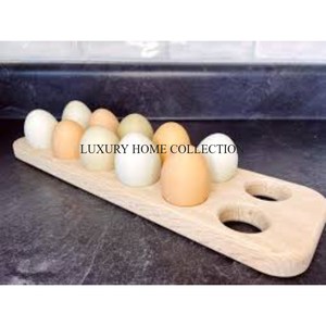 Estantes para huevos de madera resistentes de varios niveles con un diseño de metal duradero que proporciona un amplio espacio para almacenar huevos para su cocina - Product Image 5