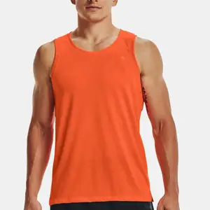 Yoga Mens Neon Orange Tank Top Shirt