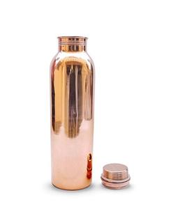 Botella de cobre grabada de lujo-Diseño tallado elegante para oficina, gimnasio y viajes - Product Image 1