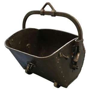 Pure <b>galvanized</b> coal <b>bucket</b> with handmade design used for home and garden - Product Image 2