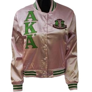 Pink Satin <b>Jacket</b> Women Varsity Style Bomber <b>Jacket</b> Fashion Casual Outerwear Button Front Streetwear Apparel Stylish Wholesale - Product Image 1