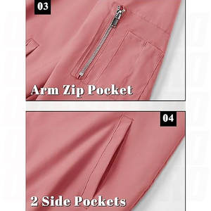 Blouson Bomber Hiver Zippé à Poches, Meilleures Ventes, Prix Abordable, Broderie Logo Personnalisé, Tenue de Vol Personnalisée - Product Image 5