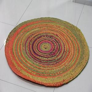 Alfombra redonda de yute hecha a mano, ecológica, nueva de 2026, fabricada en Bangladesh. - Product Image 1