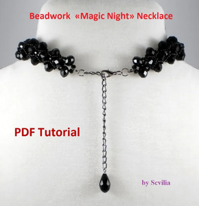 Necklace-beading pattern, beaded Necklace, beadwork tutorial Fringe beaded <b>bandana</b> - Product Image 2