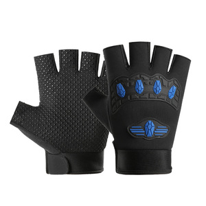 Gants de moto de course demi-doigts de haute qualité pour hommes avec impression de logo personnalisé Nouveau design pour les sports de plein air - Product Image 3