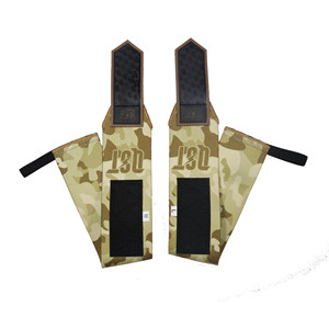 Heavy-Duty Breathable Eco-Friendly Elastic Cotton <b>Wrist</b> <b>Support</b> Wrap Hook Loop Closure <b>Thumb</b> Loop Adjustable Protection Deadlift - Product Image 2