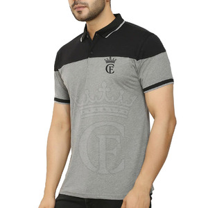 Hombres de alta calidad para Polos de secado rápido y precio al por mayor hecho de poliéster algodón patrón sólido tejido de punto - Product Image 3