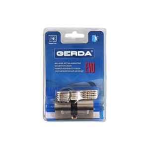 Cilindro GERDA EVO 40/40 Níquel/Satén 4 llaves 5,1 Clase B certificada (PAQUETE BLISTER) - Product Image 1