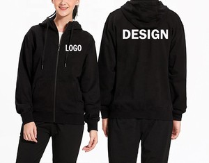 Vente en gros personnalisé ODM/OEM sweats à capuche pour hommes taille mini sweat à capuche avec logo imprimé personnalisé avec fermeture éclair complète pour hommes et femmes - Product Image 2