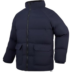 Vente en gros de veste d'hiver imperméable et chaude personnalisée style tendance pour hommes vêtements de ville de couleur unie matelassée à bulles fabriquée par les sports habillés - Product Image 3