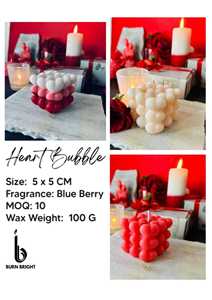 Vela Decorativa con Forma de Corazón Especial para San Valentín, Vela de Burbujas para Regalos, Fiestas y Ocasiones Especiales, Venta al por Mayor - Product Image 4