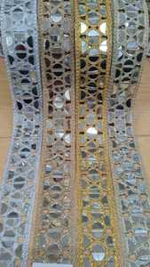 Rubans et lacets brodés à la machine de conception de scalaping fabriqués sur mesure dans divers modèles et plusieurs couleurs pour robes de mariée - Product Image 2