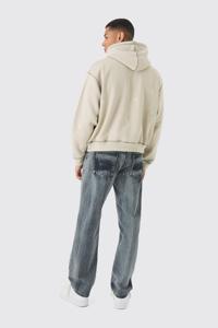 Sweat à capuche surdimensionné Boxy contrasté avec éclaboussures de peinture tonale pour homme fabriqué au Pakistan - Product Image 5