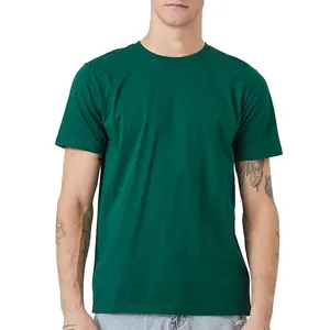 Magliette di base in bianco su misura per gli uomini 100% cotone girocollo girocollo magliette standard di alta qualità per la fabbrica