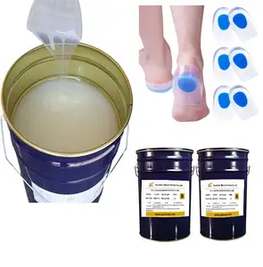 Borracha de silicone RTV2 translúcida de grau médico para a pele, com segurança, para fabricação de palmilhas de silicone