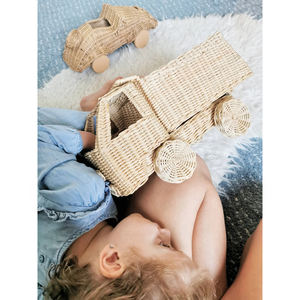 Camion à benne en rotin fait main, best-seller, jouet en rotin naturel pour enfants, camion en rotin pour enfants, fabriqué à la main au Vietnam - Product Image 3