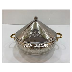 จานชุบโลหะสแตนเลสสตีลที่ไม่เหมือนใครที่ทำด้วยมือคุณภาพสูงมีสไตล์คลาสสิกขายส่งแฟนซี - Product Image 3