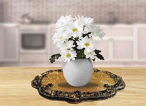 Napperon décoratif perlé en verre rond fabriqué à la main beau napperon pour Table à manger tapis de cadeau de Festival pour Table centrale - Product Image 2