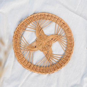 Latest Design <b>Snowflake</b> Rattan <b>Placemats</b> Dinner Decor Natural <b>Placemat</b> Dish Tablemats From Vietnam Factory - Product Image 1