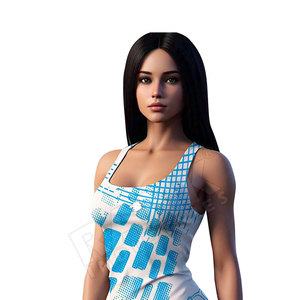 Camiseta sin Mangas para Mujer, Tejida, Transpirable, Informal, a la Moda, para Verano, Perfecta para Deportes, Gimnasio y Uso Diario, con Logotipo Frontal - Product Image 3