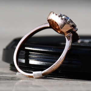 Authentique bague en or massif 14K et 18K avec diamant naturel, élégante conception de bijoux en solitaire certifiée IGI - Product Image 2