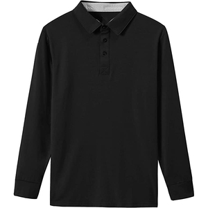 เสื้อโปโลแขนยาวสำหรับผู้ชาย, ใหม่ฤดูร้อนผ้าฝ้ายลำลองระบายอากาศน้ำหนักเบาแห้งเร็วหลากสี - Product Image 1