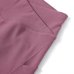 Pantalones cortos de yoga deportivos de cintura alta para mujer Pantalones cortos de carga transpirables con logotipo personalizado Leggings cortos al por mayor - Product Image 5