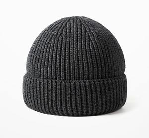 Fashion Knitted Wool <b>Blend</b> Beanie Winter Beach Common Custom Logo Hats Solid Color Plain - Product Image 2