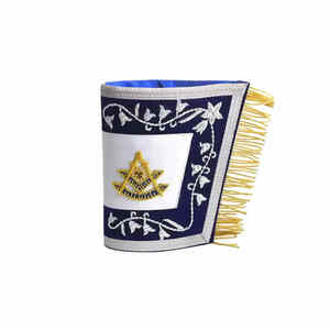 Bordado a mano masónico hecho a medida Regalia Cuff bordado táctico Masonic Regalia Gauntlets para la venta - Product Image 5