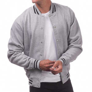 Veste universitaire en molleton pour homme à manches longues avec logo personnalisé sur le devant - Respirante, écologique, style streetwear d'hiver, service OEM - Product Image 3