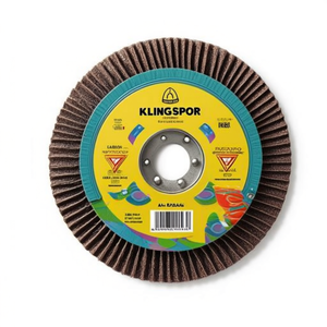 KLINGSPOR SMT 624 Supra, Disco de Láminas de 125 mm, Grano 80, 12 Discos Cónicos de Zirconia Corindón INOX, Paquete de 10 Discos de Lijado - Product Image 3