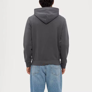 เสื้อฮู้ดดี้ผ้าฝ้ายผสมแบบสวมหัว ซิปหน้า ทรงโอเวอร์ไซส์ สำหรับผู้ชาย สไตล์สตรีทแวร์ ให้ความอบอุ่น ผลิตแบบขายส่ง รับผลิตตามแบบ - Product Image 6