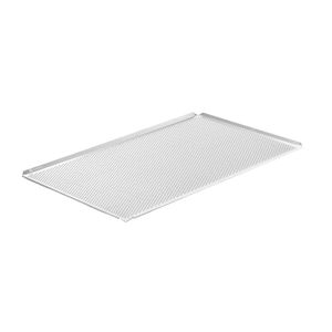 Teglia da Forno Rettangolare Forata HENDI GN 1/1 Argento 530x325x(H)10mm con 4 Bordi - Product Image 1