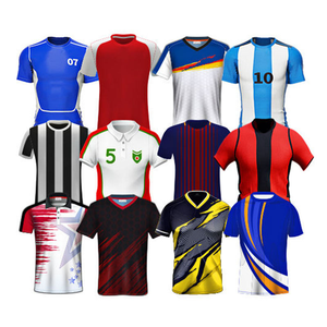 Venta al por mayor de tela de poliéster de alta calidad servicio OEM sublimación personalizada precio directo de fábrica profesional Francia camisetas de fútbol - Product Image 4